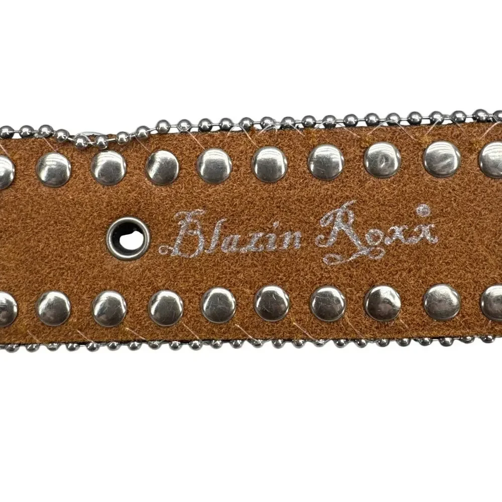 Blazin Roxx Camo Leather Western Rhinestone Embellishments Belt Women XL 40